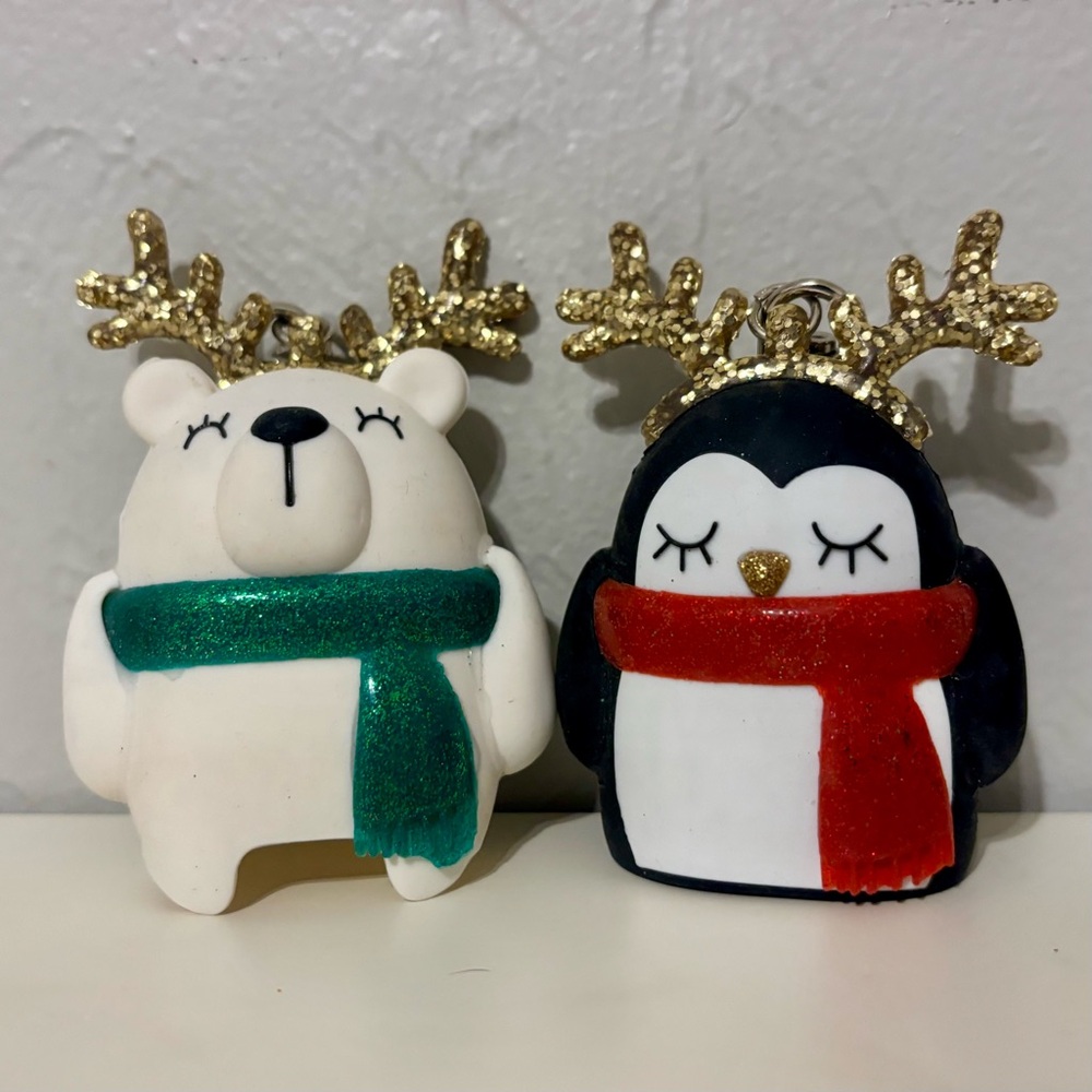 Bath & Body Works Reindeer Bear/Penguin Christmas Pocketbac Holders